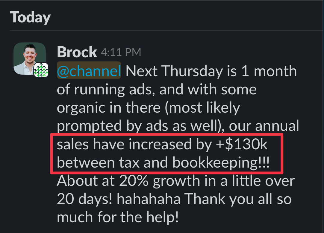 Brock Hartzler annual recurring revenue update