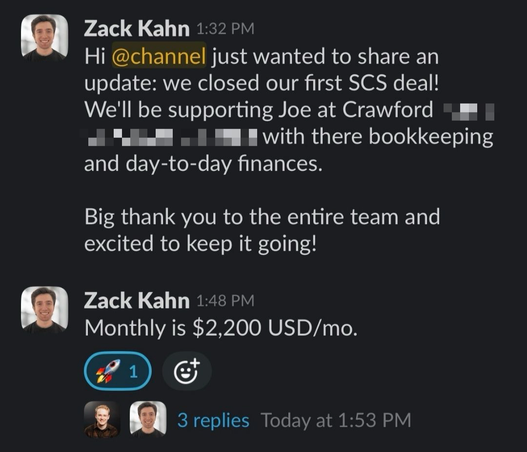 Zack Scalability first sale